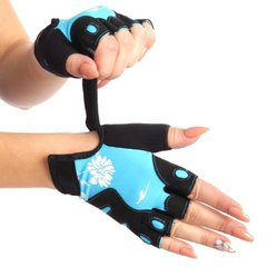 Перчатки для фитнеса женские MARATON черно-голубой AI-04-1519, Черно-голубой