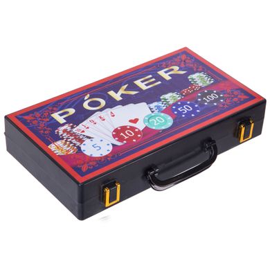 Покер 200 фишек подарочный набор в пластиковом кейсе 200S-2A