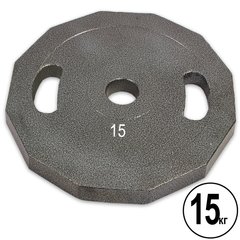 Блины (диски) стальные с хватом 15 кг d-52мм UR Newt NT-5221-15