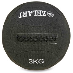 Мяч набивной волбол для кроссфита в кевларовой оболочке 3кг Zelart WALL BALL FI-7224-3