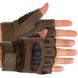 Тактичні рукавички з відкритими пальцями і зміцнення. протектор OAKLEY BC-4624 (OF), L Оливковий