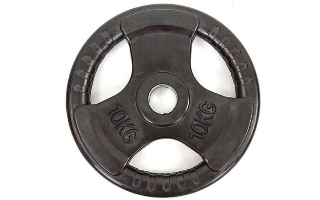 Блины на штангу (диски) 10 кг обрезиненные d-52мм Record TA-8122-10