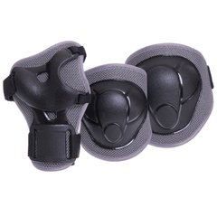 Защита детская для роликов (наколенники налокотники перчатки) HYPRO серая HP-SP-B108, S (3-7 лет)