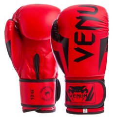Боксерские перчатки FLEX на липучке красные VENUM ELITE BO-5338, 12 унций