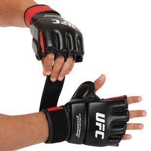 Рукавиці для змішаних єдиноборств MMA UCF BO-0489 розмір L колір червоний