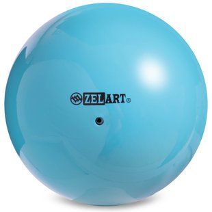 Мяч для художественной гимнастики Zelart RG150 цвет голубой
