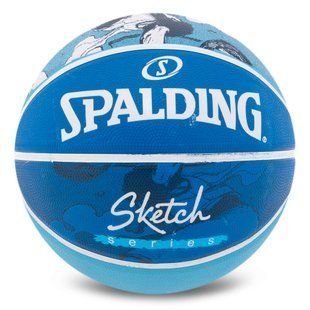 М'яч баскетбольний гумовий SPALDING SKETCH DRIBBLE 84448Y колір синій