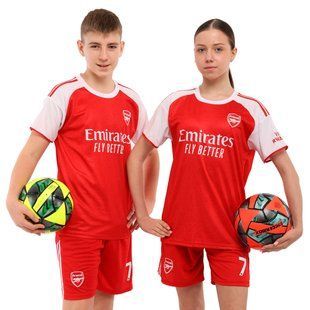 Форма футбольная детская с символикой футбольного клуба ARSENAL домашняя 2026 Zelart CO-7349 размер 20, рост 125-130 цвет красный
