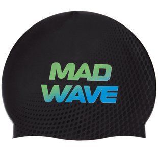Шапочка для плавания силиконовая для взрослых MadWave MAD WAVE M055916 цвет черный