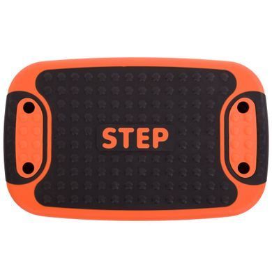 Степ-платформа балансировочная 4 в 1 MULTIFUNCTIONAL STEP Zelart FI-3996 53x36x14см черный-оранжевый