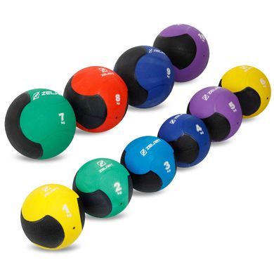 Медбол мяч медицинский Medicine Ball Zelart FI-5121-1 1кг желтый-черный