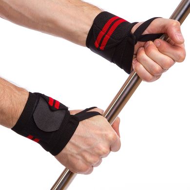 Бинты кистевые для жима STRENGTH WRIST WRAPS Zelart 8088CA 2шт черный