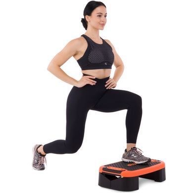 Степ-платформа балансировочная 4 в 1 MULTIFUNCTIONAL STEP Zelart FI-3996 53x36x14см черный-оранжевый