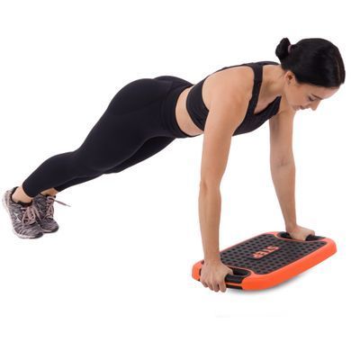 Степ-платформа балансировочная 4 в 1 MULTIFUNCTIONAL STEP Zelart FI-3996 53x36x14см черный-оранжевый