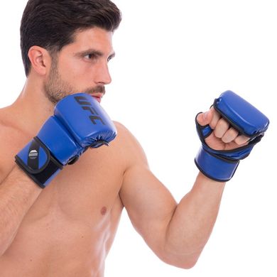 Перчатки для ММА PU UFC Contender синие UHK-69147, 8 унций