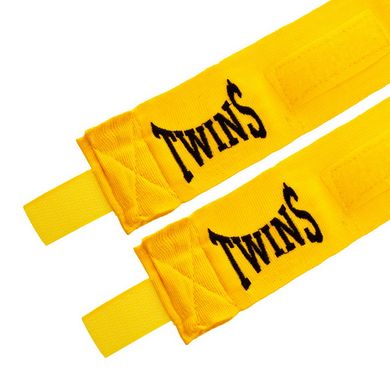 Бинты для спорта боксерские 3 метра хлопок с эластаном TWINS MA-5466-3, Желтый