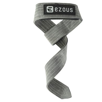 Лямки для тяги LEATHER LIFTING STRAP EZOUS B-07 цвет серый