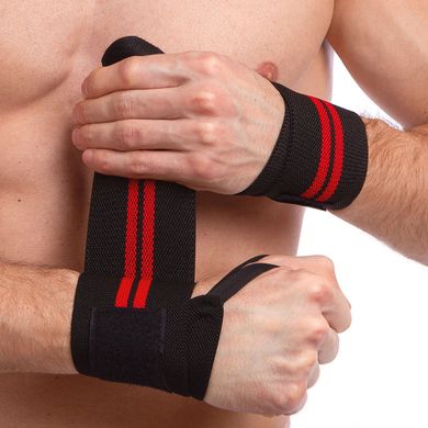 Бинты кистевые для жима STRENGTH WRIST WRAPS Zelart 8088CA 2шт черный