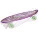 Пенні борд Penny Board круїзер пластиковий з колесами які світяться та ручкою для перенесення 24" Zelart SK-2306-2 фіолетовий