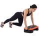 Степ-платформа балансировочная 4 в 1 MULTIFUNCTIONAL STEP Zelart FI-3996 53x36x14см черный-оранжевый