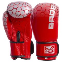 Перчатки боксерские кожаные на липучке BAD BOY MA-5434 красные, 12 унций