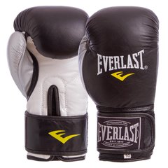 Перчатки для бокса на липучке EVERLAST MA-6750 черно-серые, 12 унций