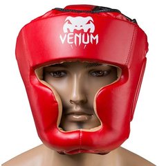 Шлем для бокса закрытый красный Flex VENUM VM-475