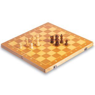 Шахи настільна гра дерев'яні на магнітах Zelart W6704 розмір 39x39 см