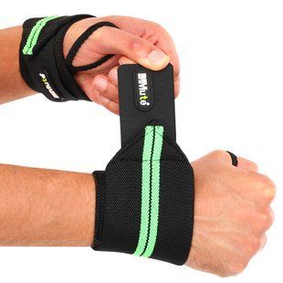 Бинти кистьові для жиму STRENGTH WRIST WRAPS MUTE 9097 колір чорний-салатовий