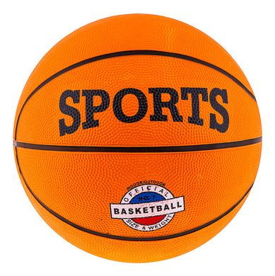 Мяч баскетбольный резиновый №7 оранжевый Sports R7ST
