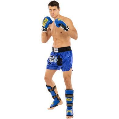 Защита голени и стопы Муай Тай, ММА, Кикбоксинг искусственная кожа BOXER NEW 2004-4-N размер M цвет черный