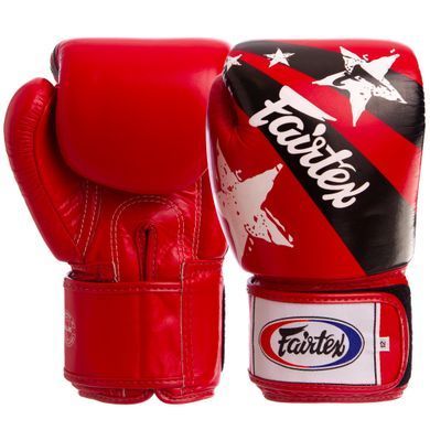 Боксерські рукавиці шкіряні FAIRTEX BGV1N розмір 10 унції колір червоний-чорний