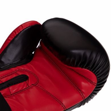Перчатки боксерские на липучке PU UFC PRO Compact UHK-69999 L красный-черный