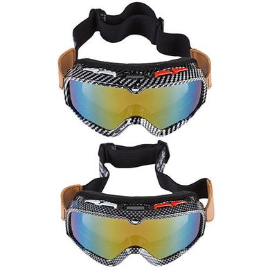 Лыжные очки горнолыжная маска зеркалка "шахматы" M0002