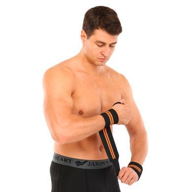 Бинты кистевые для жима STRENGTH WRIST WRAPS MUTE 9097 цвет черный-салатовый