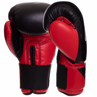Перчатки боксерские на липучке PU UFC PRO Compact UHK-69999 L красный-черный