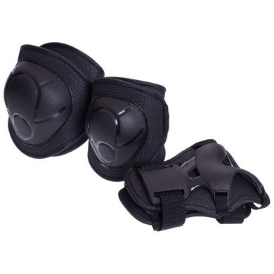 Детская защита для роликов (наколенники налокотники перчатки) HYPRO черная HP-SP-B108, S (3-7 лет)