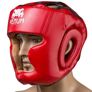 Шлем для бокса закрытый красный Flex VENUM VM-475