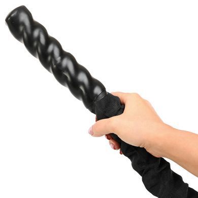 Канат для кросфіту в захисному рукаві BATTLE ROPE LiveUp LP8172-9 9м чорний