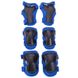 Защита подростковая для роликов (наколенники налокотники перчатки) HP-SP-B004, Черно-синий S (3-7 ле