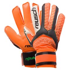Перчатки вратарские с защитными вставками на пальцы оранжево-черные FB-873, 8