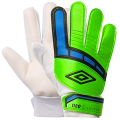 Перчатки для футбола юниорские салатово-синие FB-838, 8
