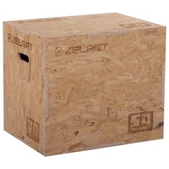 Бокс плиометрический тумба для кроссфита Плиобокс Wood Plyo box Zelart FI-3636-2 1шт 70см светло-коричневый