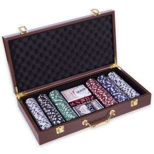 Набір для покеру в кейсі з екошкіри Poker game set Zelart PK300L 300 фішок
