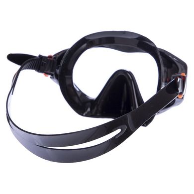 Набор для плавания маска с трубкой Zelart M153-SN124-SIL, Черно-серый