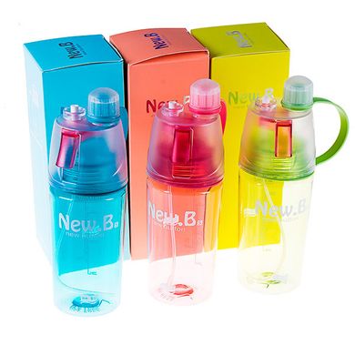 Бутылка для воды (распылитель) NewB 400 мл NB-400, Разные цвета