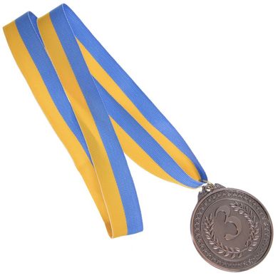 Награда медаль спортивная с лентой (1 шт) CELEBRITY d=65 мм C-3168, 3 место (бронза)