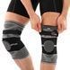 Наколенник бандаж эластичный с фиксирующим ремнем KNEE BRACE EZOUS A-07 размер L цвет серый-черный