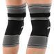 Наколенник бандаж эластичный с фиксирующим ремнем KNEE BRACE EZOUS A-07 размер L цвет серый-черный