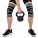 Наколенник бандаж эластичный с фиксирующим ремнем KNEE BRACE EZOUS A-07 размер M цвет серый-черный